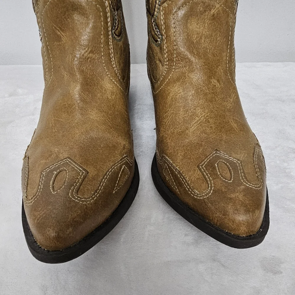 Coconuts by Matisse Cimmaron Teal Tan Color Boho Western Cowgirl Boots - Picture 3 of 16